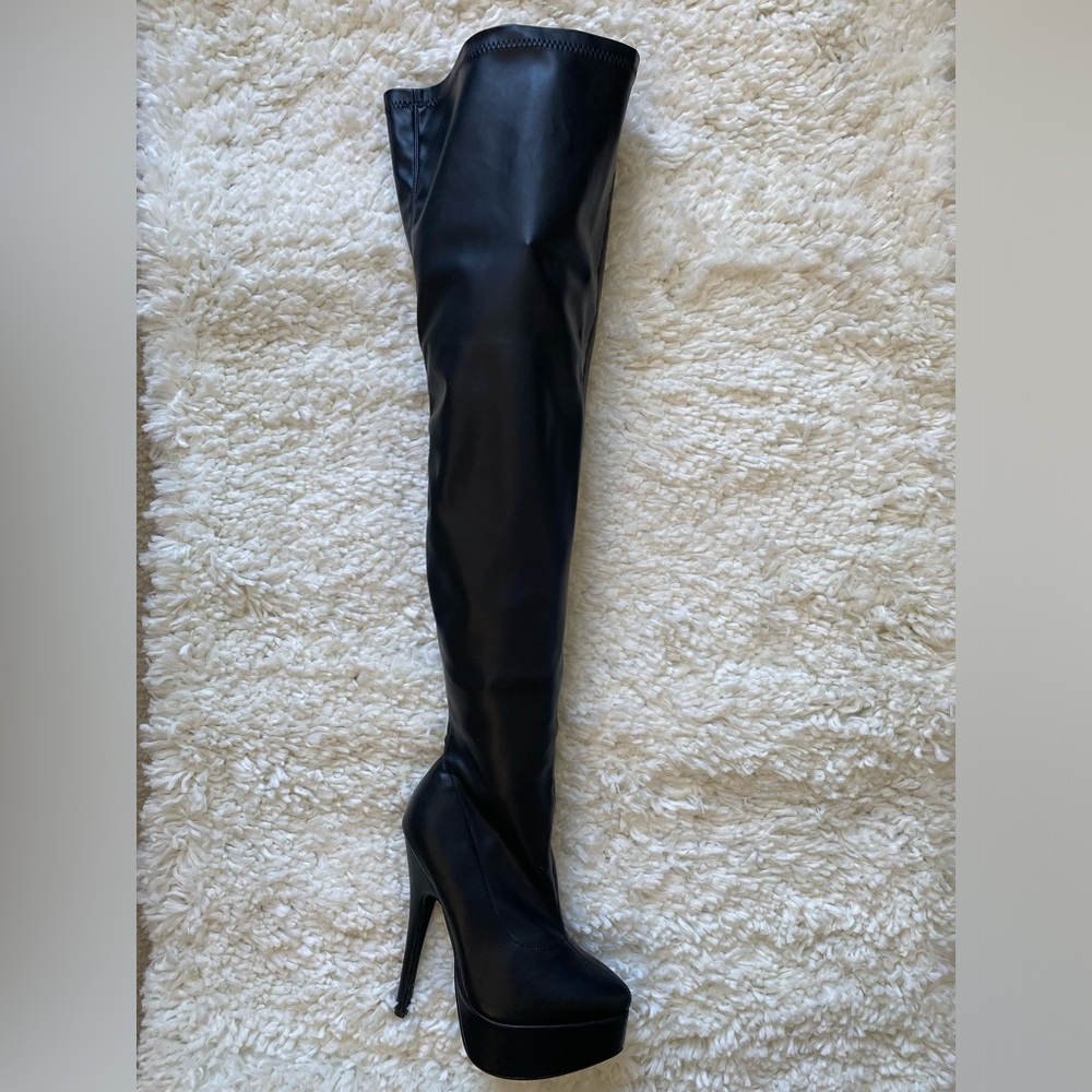 Ellie Black Over the Knee Boots